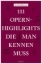 Buchcover und Innenansicht für das Buch: 111 Opernhighlights, die man kennen muss