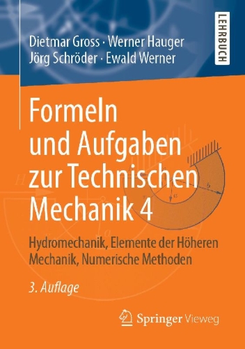 Buchcover und Innenansicht für das Buch: Formeln und Aufgaben zur Technischen Mechanik 4