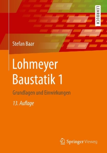 Buchcover und Innenansicht für das Buch: Lohmeyer Baustatik 1