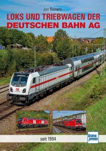 Buchcover und Innenansicht für das Buch: Loks und Triebwagen der Deutschen Bahn AG