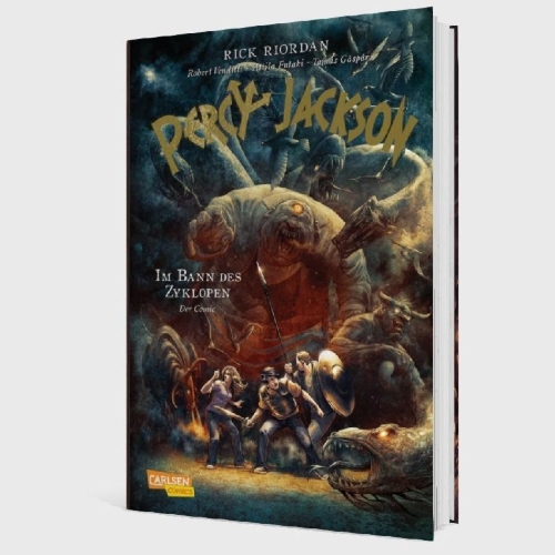 Buchcover und Innenansicht für das Buch: Percy Jackson (Comic) 02: Im Bann des Zyklopen