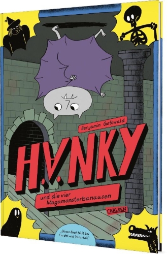 Buchcover und Innenansicht für das Buch: Hänky und die vier Megamonsterbanausen