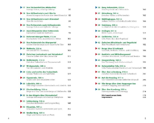 Buchcover und Innenansicht für das Buch: Fränkische Schweiz - Wandern & Einkehren