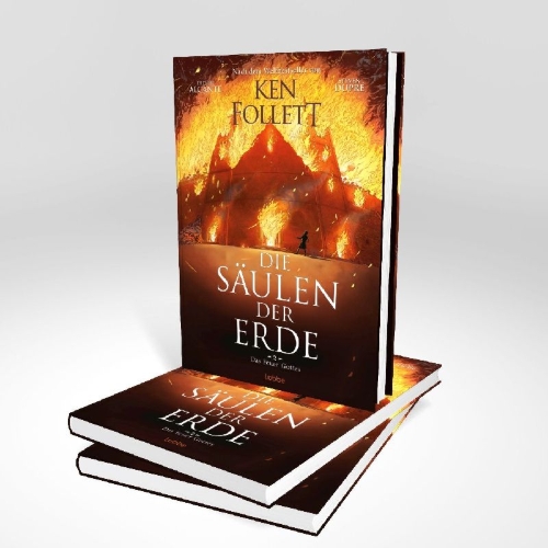 Buchcover und Innenansicht für das Buch: Les Pilliers de la Terre - Tome 02: Le feu de Dieu
