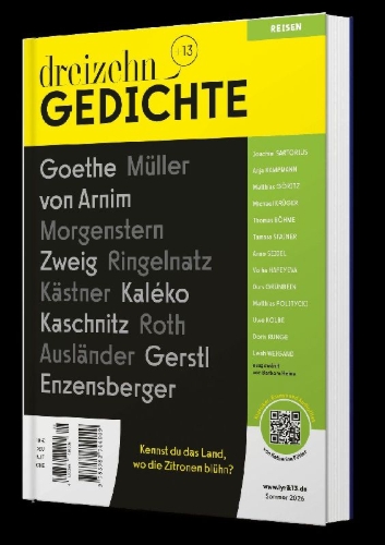 Buchcover und Innenansicht für das Buch: dreizehn +13 Gedichte