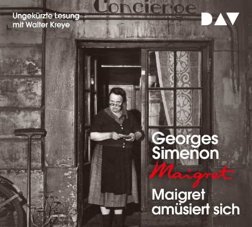 Buchcover und Innenansicht für das Buch: Maigret amüsiert sich