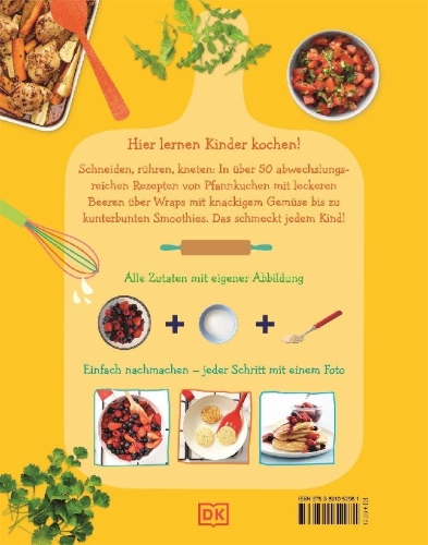Buchcover und Innenansicht für das Buch: Meine erste Kochschule