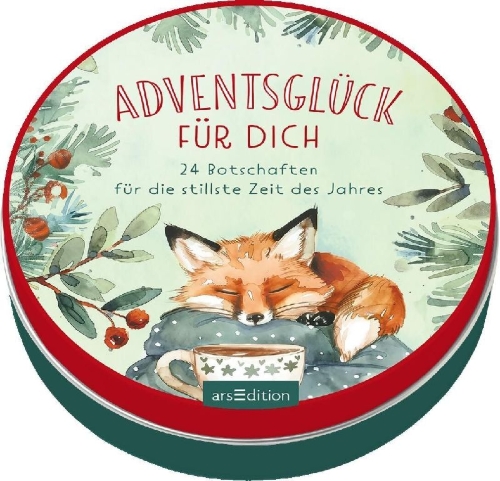 Buchcover und Innenansicht für das Buch: Adventskalender in der Dose. Adventsglück für dich