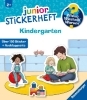 Buchcover und Innenansicht für das Buch: Wieso? Weshalb? Warum? junior Stickerheft - Kindergarten