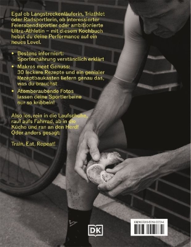 Buchcover und Innenansicht für das Buch: Train, Eat, Repeat