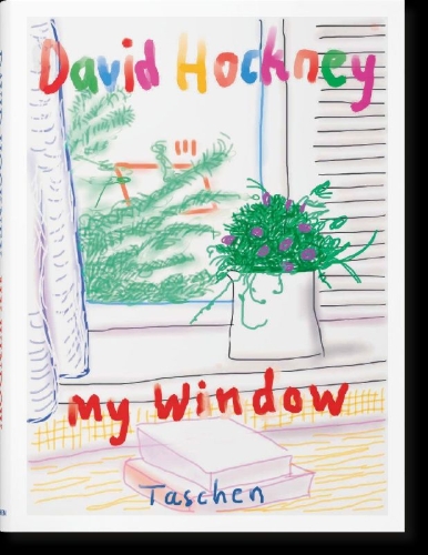 Buchcover und Innenansicht für das Buch: David Hockney. My Window