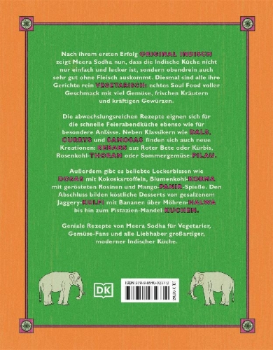 Buchcover und Innenansicht für das Buch: Indisch vegetarisch