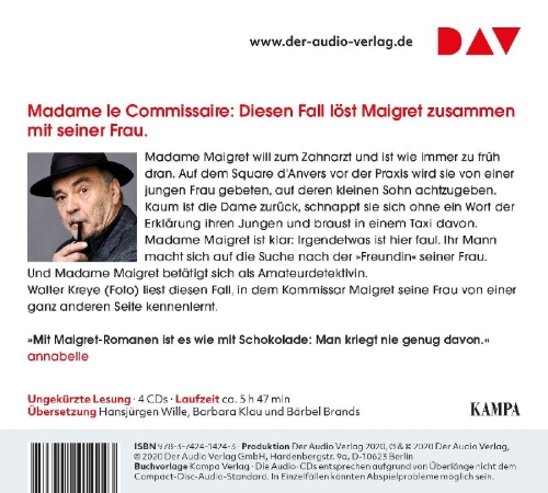 Buchcover und Innenansicht für das Buch: Madame Maigrets Freundin