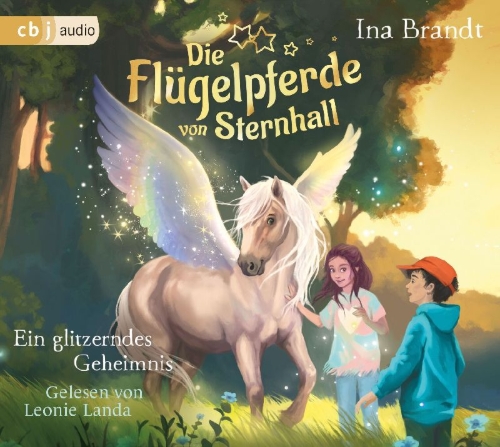 Buchcover und Innenansicht für das Buch: Die Flügelpferde von Sternhall (2). Ein glitzerndes Geheimnis