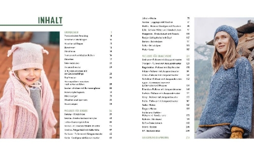 Buchcover und Innenansicht für das Buch: Hej. Skandi-Maschen für Klein und Groß