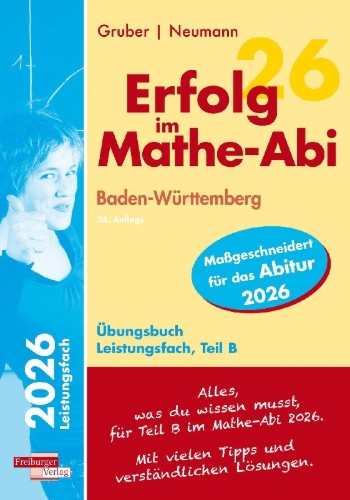 Buchcover und Innenansicht für das Buch: Erfolg im Mathe-Abi 2026 Leistungsfach Teil B Baden-Württemberg