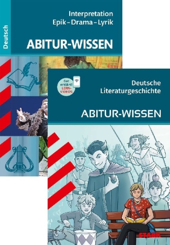 Buchcover und Innenansicht für das Buch: STARK Deutsch Vorteilspaket - Abitur-Wissen - Literaturgeschichte/Interpretationen Epik, Drama, Lyrik