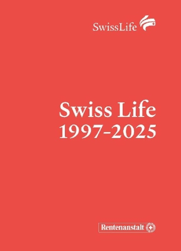 Buchcover und Innenansicht für das Buch: Swiss Life 1997-2025