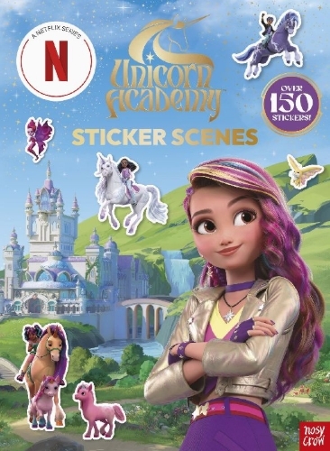 Buchcover und Innenansicht für das Buch: Unicorn Academy: Sticker Scenes