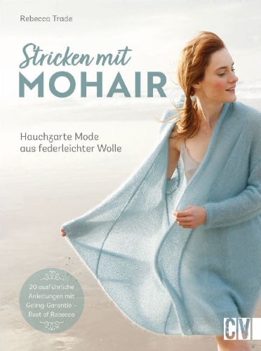 Buchcover und Innenansicht für das Buch: Stricken mit Mohair