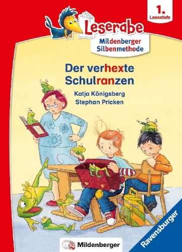 Buchcover und Innenansicht für das Buch: Leserabe - mit Mildenberger Silbenmethode - Der verhexte Schulranzen