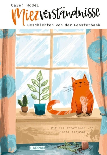 Buchcover und Innenansicht für das Buch: Miezverständnisse - Geschichten von der Fensterbank