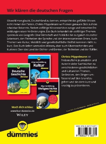 Buchcover und Innenansicht für das Buch: Allgemeinbildung Deutschland für Dummies