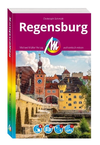 Buchcover und Innenansicht für das Buch: MICHAEL MÜLLER Reiseführer Regensburg MM-City