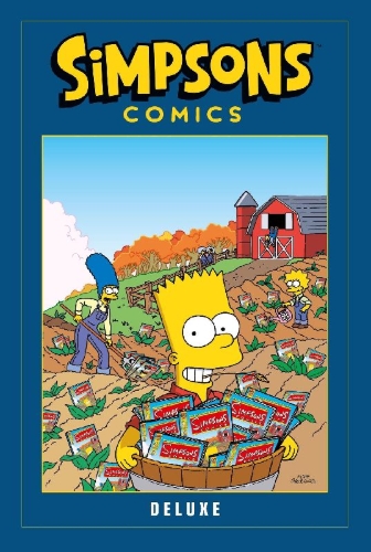 Buchcover und Innenansicht für das Buch: Die Simpsons Comics Deluxe