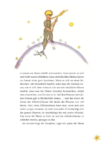 Buchcover und Innenansicht für das Buch: Der Kleine Prinz - Das Lesebuch