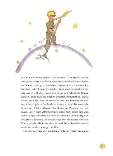 Buchcover und Innenansicht für das Buch: Der Kleine Prinz - Das Lesebuch
