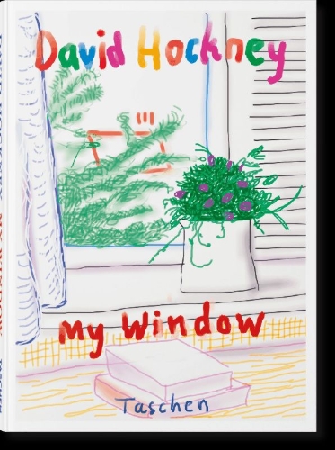 Buchcover und Innenansicht für das Buch: David Hockney. My Window