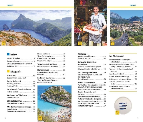Buchcover und Innenansicht für das Buch: ADAC Reiseführer plus Mallorca