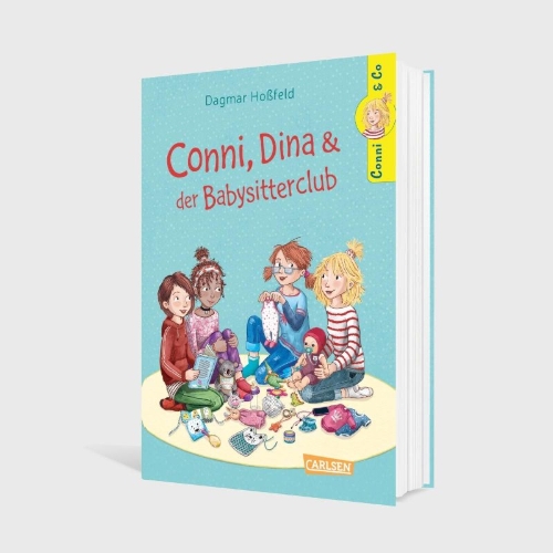 Buchcover und Innenansicht für das Buch: Conni & Co 12: Conni, Dina und der Babysitterclub