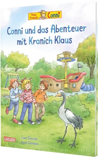 Buchcover und Innenansicht für das Buch: Conni-Bilderbücher: Conni und das Abenteuer mit Kranich Klaus