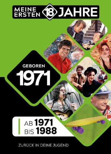 Buchcover und Innenansicht für das Buch: Geboren 1971