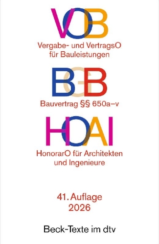 Buchcover und Innenansicht für das Buch: VOB / BGB  / HOAI