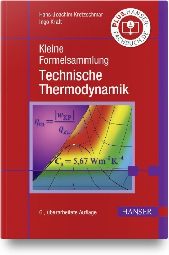 Buchcover und Innenansicht für das Buch: Kleine Formelsammlung Technische Thermodynamik