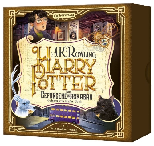 Buchcover und Innenansicht für das Buch: Harry Potter and the Prisoner of Azkaban