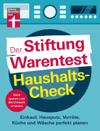 Buchcover und Innenansicht für das Buch: Der Stiftung Warentest Haushalts-Check