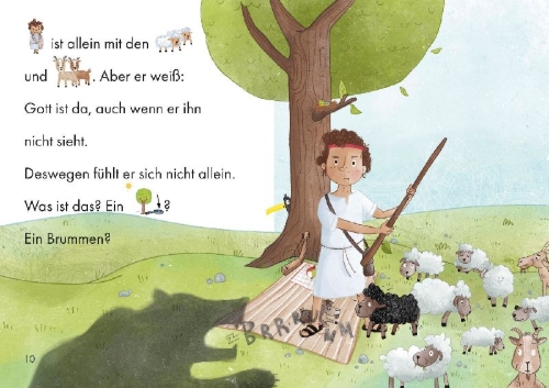 Buchcover und Innenansicht für das Buch: David und seine Geschichte mit Gott