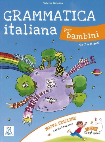 Buchcover und Innenansicht für das Buch: Grammatica italiana per bambini - nuova edizione