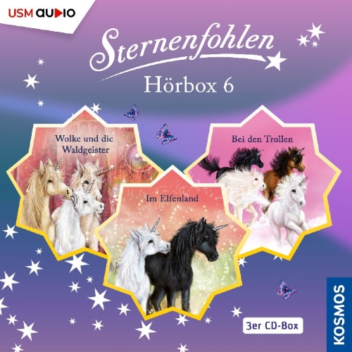 Buchcover und Innenansicht für das Buch: Die große Sternenfohlen Hörbox Folgen 16-18 (3 Audio CDs)