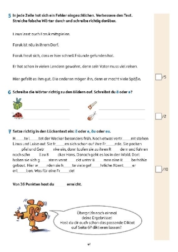 Buchcover und Innenansicht für das Buch: Übungsheft mit Tests in Deutsch 4. Klasse