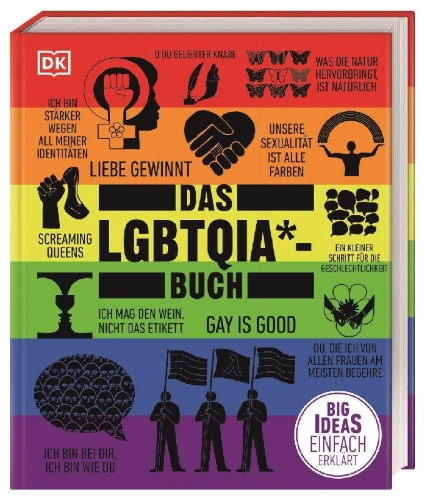 Buchcover und Innenansicht für das Buch: Big Ideas. Das LGBTQIA*-Buch