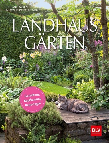 Buchcover und Innenansicht für das Buch: Landhaus-Gärten