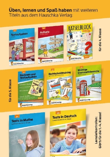 Buchcover und Innenansicht für das Buch: Grammatik 4. Klasse