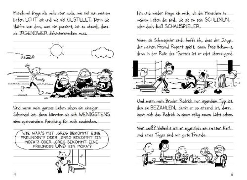 Buchcover und Innenansicht für das Buch: Diary of a Wimpy Kid 11