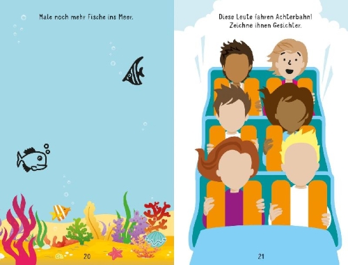Buchcover und Innenansicht für das Buch: Mein erstes Stickerbuch: Erste Zahlen von 1 bis 10