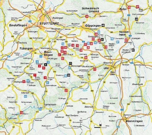 Buchcover und Innenansicht für das Buch: Leichte Wanderungen Schwäbische Alb